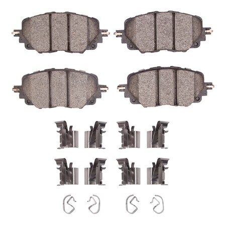 Dynamic Friction Co 3000 Ceramic Brake Pads and Hardware Kit, Low Dust, Low Copper Ceramic, 100% Asbestos-free, Front 1310-1903-01